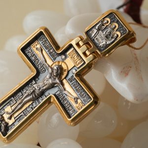 Православные серебряные крестики с позолотой. Авторские изделия.