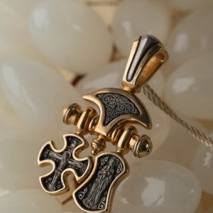 Православные серебряные кулоны с позолотой. Авторские изделия.